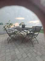 Tuinset Vintage 1880 replica in smeedijzer, Tuin en Terras, Gebruikt, Ophalen of Verzenden, Tuinset, Eettafel