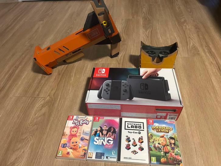 Nieuw Nintendo switch in doos + 4 games + VR labo set, Consoles de jeu & Jeux vidéo, Consoles de jeu | Nintendo Switch, Neuf, Switch 2019 Upgrade