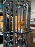 Technogym 4-stack cable jungle fitness pulley incl. accesoir, Sport en Fitness, Benen, Zo goed als nieuw, Metaal, Krachtstation