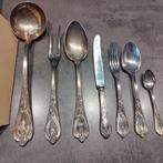 12 Delig eetbestek (verzilverd/Inox mes)65j oud., Ophalen, Gebruikt, Inox of Chroom, Los bestek