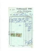 Ancienne facture 1958, Ophalen of Verzenden, Gebruikt
