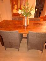 Tafel en 6 zeteltjes, Antiek en Kunst, Antiek | Meubels | Stoelen en Sofa's, Ophalen