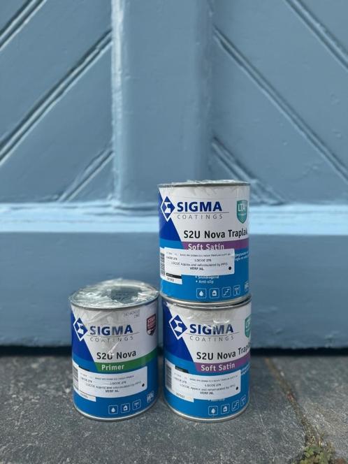 Sigma S2U verf (grondverf + traplak), Bricolage & Construction, Peinture, Vernis & Laque, Neuf, Peinture, Moins de 5 litres, Bleu