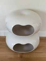 2 x katten- donut / huisje / mand in wit kunststof, Dieren en Toebehoren, Ophalen, Zo goed als nieuw