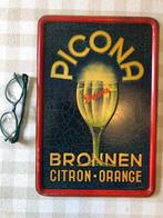 Picona , blikken reclame 1934 van Wetterse brouwerij., Verzamelen, Biermerken, Overige merken, Reclamebord, Plaat of Schild, Ophalen of Verzenden