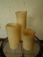 3 paraffine kaarsen, 7cm dik, samen 6 euro, Gebruikt, Ophalen