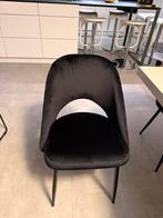 6 chaises de salle à manger velours noir neuves, Maison & Meubles, Neuf, Contemporain, Enlèvement, Cinq, Six Chaises ou plus