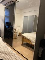 Dressing/ dubbele Schuifkast/ dressoir/ kleerkast spiegel, Huis en Inrichting, Gebruikt, Glas, 200 cm of meer, 50 tot 75 cm