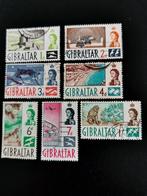 Gibraltar 1960 - zichten, aap, onderwaterfauna, landkaart, Ophalen of Verzenden, Overige landen, Gestempeld