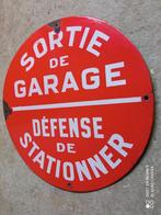 Antieke geëmailleerde garageplaat, Ophalen of Verzenden, Gebruikt