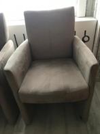 TAUPE FAUTEUIL(S) OP WIELTJES, Huis en Inrichting, Zetels | Zetels, Ophalen, Overige materialen, Gebruikt, Eenpersoons
