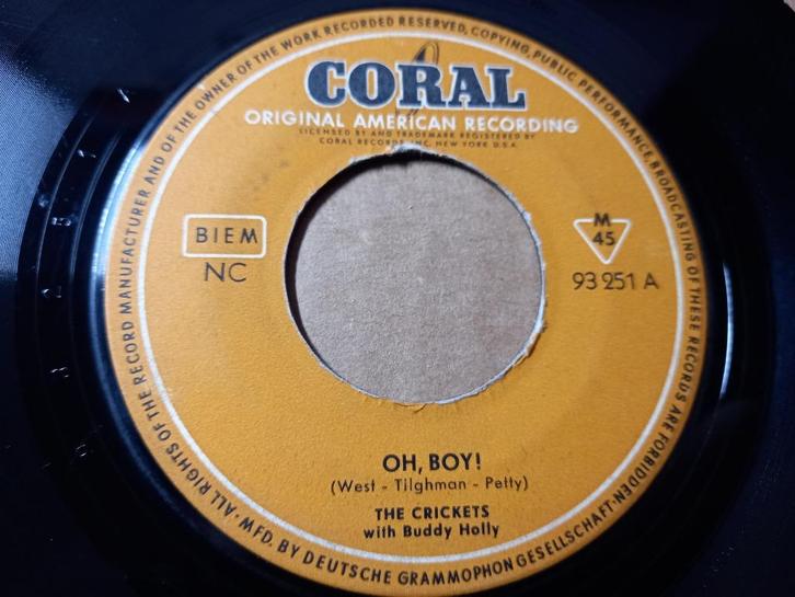 Buddy Holly With The Crickets ‎– Oh, Boy! / Peggy Sue '7, Cd's en Dvd's, Vinyl Singles, Gebruikt, Single, Overige genres, 7 inch