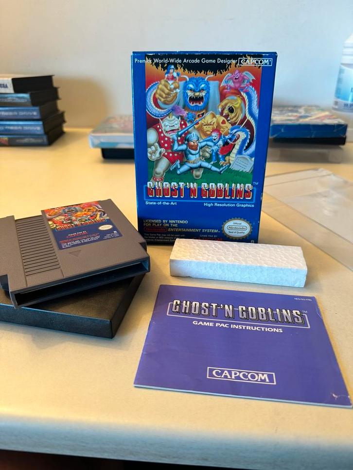 Ghost 'n Goblins NES Cib (version eec/frg avec hangtab), Consoles de jeu & Jeux vidéo, Jeux | Nintendo NES, Utilisé, Aventure et Action