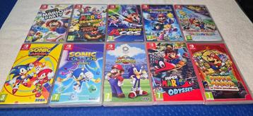 Switch games en aanpassingen + accessoires en reparatiekork beschikbaar voor biedingen