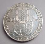 Portugal 20 escudos 1953 argent qualité, Timbres & Monnaies, Monnaies | Europe | Monnaies non-euro, Enlèvement ou Envoi