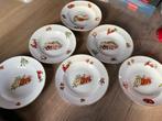 6 vintage diepe borden Orchies Moulin des loups Frankrijk, Antiek en Kunst, Antiek | Servies los, Ophalen of Verzenden