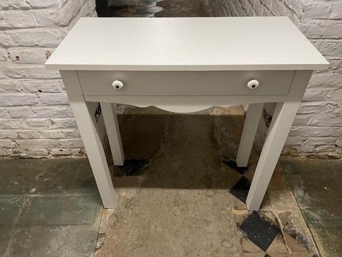 Console sellette petit meuble table blanc, Huis en Inrichting, Tafels | Sidetables, Gebruikt, 25 tot 50 cm, 50 tot 100 cm, Rechthoekig
