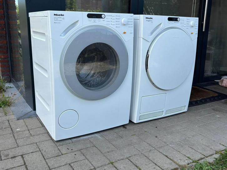 Miele Wasmachine en Droogkast, Elektronische apparatuur, Wasmachines, Zo goed als nieuw, Voorlader, 6 tot 8 kg, 90 tot 95 cm, 1200 tot 1600 toeren