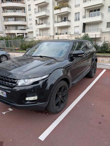 Range rover Evoque déclare accidenté, Autos, Achat, Noir, 2 portes, Diesel