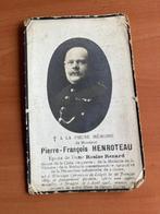 P. Henroteau  Waremme + Brugge 1923- croix de guerre, Verzenden, Rouwkaart