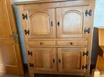 Massief Eeikenhouten eetkamer kasten., Ophalen, Met deur(en), Rustiek, 150 tot 200 cm