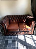Chesterfield 2 zit, Huis en Inrichting, Ophalen of Verzenden, Zo goed als nieuw, Leer