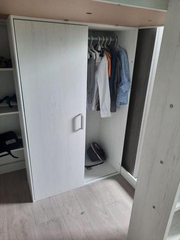 Lit mezzanine pour enfants avec placard et bureau, Enlèvement, Comme neuf, Lit mezzanine