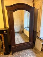 Armoire d’antiquité dressing avec miroir, Maison & Meubles, Enlèvement, Avec tiroir(s)