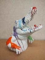 krokodillen hoofd tuinbeeld wit, Jardin & Terrasse, Statues de jardin, Enlèvement ou Envoi, Animal, Comme neuf, Sculptuur