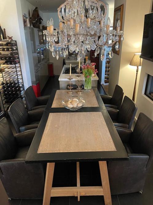 EETTAFEL Eichholtz Hillcrest - rustiek eiken tafel Flamant, Huis en Inrichting, Woonaccessoires | Overige, Gebruikt, Ophalen