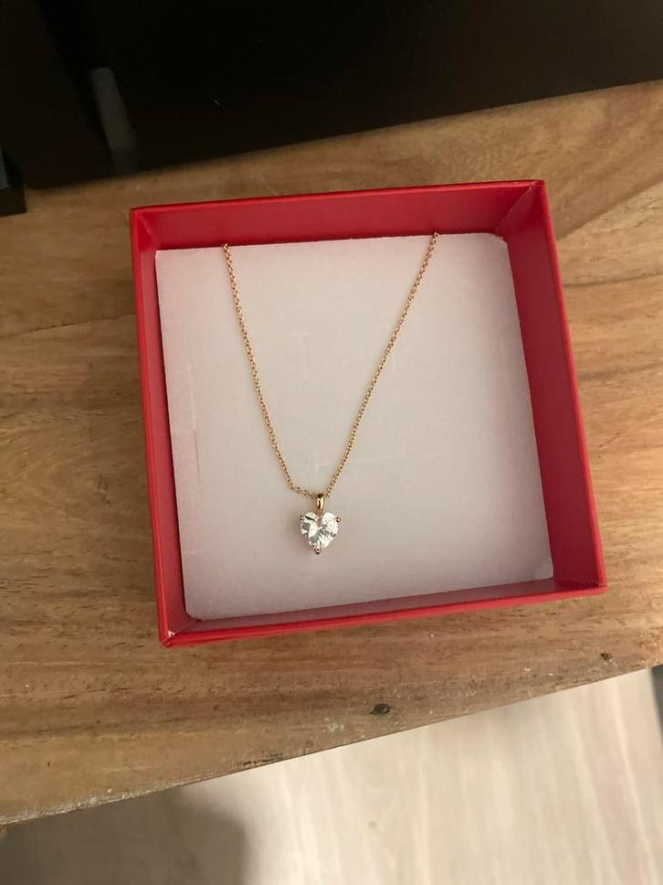 Ketting met hartje, Handtassen en Accessoires, Kettingen, Nieuw, Overige materialen, Overige kleuren, Ophalen