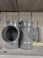 PVC T-stuk 200mm 90 met 3x manchettemof, Doe-het-zelf en Bouw, Buizen en Afvoer, Ophalen, Zo goed als nieuw, PVC, 80 mm of meer