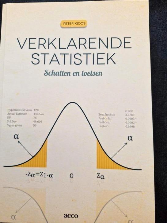 Peter Goos - Verklarende statistiek, Boeken, Economie, Management en Marketing, Zo goed als nieuw, Economie en Marketing, Ophalen of Verzenden