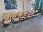 Leuke set van 14 vintage industriële stoelen, Huis en Inrichting, Ophalen, Gebruikt, Metaal, Design vintage industriële