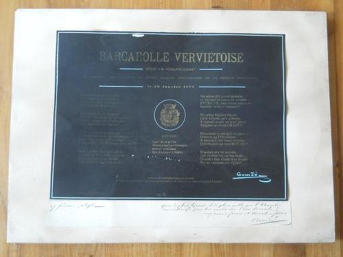 La Barcarolle verviétoise - Verviers Gomzé, Antiquités & Art, Antiquités | Livres & Manuscrits, Enlèvement ou Envoi