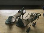 Prachtige hoge sandaaltjes, kaki, 38, leder, Kleding | Dames, Schoenen, Ophalen of Verzenden, Schoenen met hoge hakken
