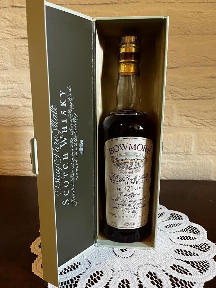 Bowmore 1971 21 years old Original bottling, Verzamelen, Wijnen, Zo goed als nieuw, Overige typen, Vol, Ophalen of Verzenden
