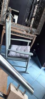 Rocking chair en bois gris, Comme neuf, Bois, Vintage, Enlèvement