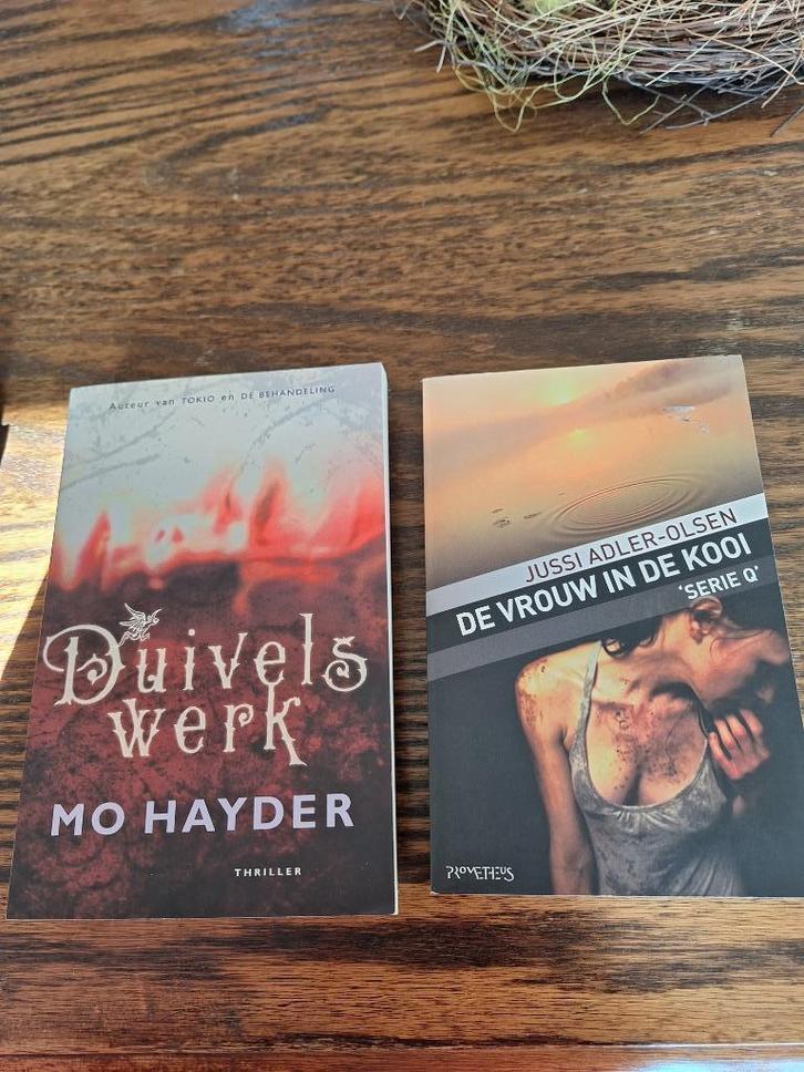 Mo Hayder "Duivelswerk"en J Adler-Olsen "De Vrouw in de kooi, Boeken, Thrillers, Nieuw, Scandinavië, Ophalen of Verzenden