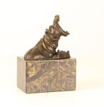 Bronzen Beeld ban twee badende Nijlpalen GRATIS LEVERING, Antiek en Kunst, Verzenden, Brons