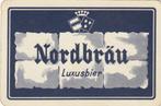 B 12 / KAART NORDBRAU LUXUSBIER BLAUW WIT, Ophalen of Verzenden, Zo goed als nieuw, Speelkaart(en)