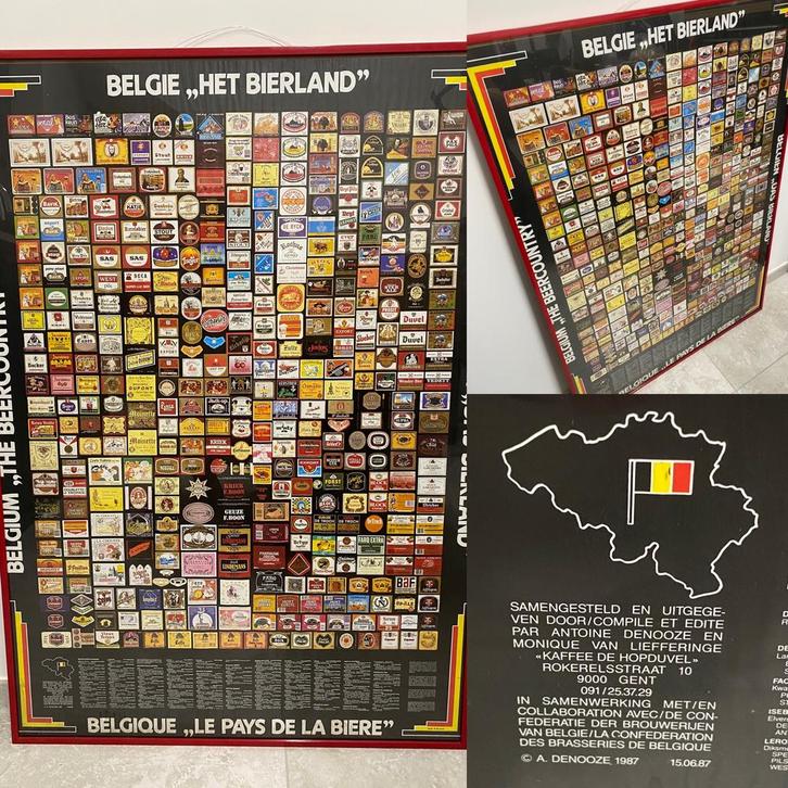 Poster "het Bierland", Huis en Inrichting, Overige Huis en Inrichting, Gebruikt, Ophalen