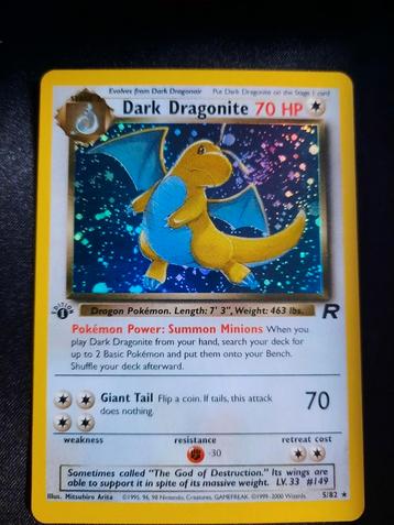 DARK DRAGONITE Team Rocket HOLO 1st Edition beschikbaar voor biedingen