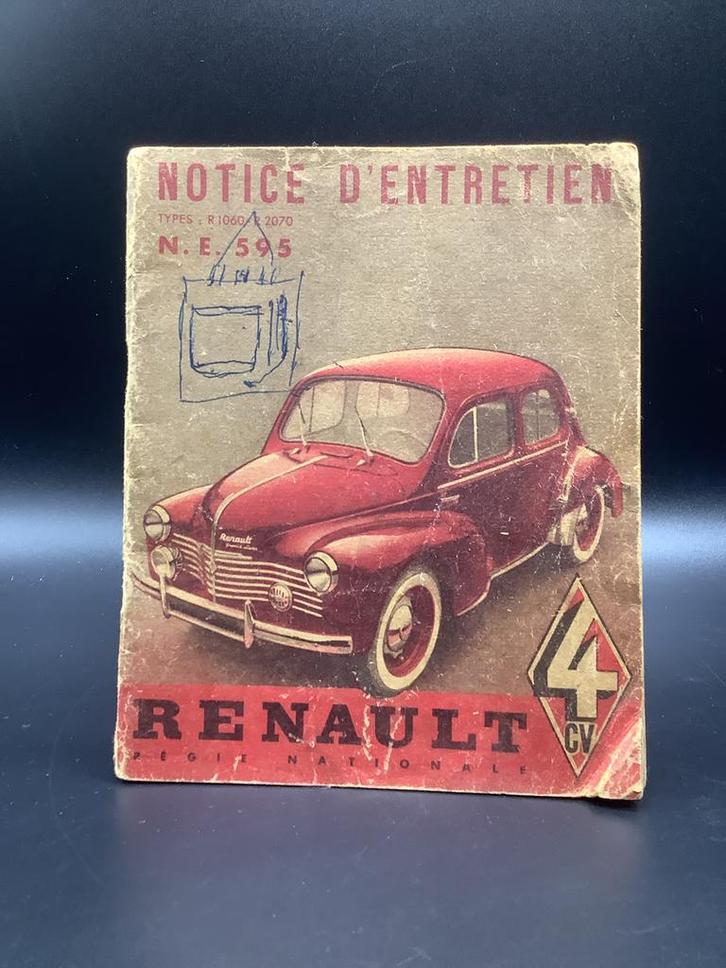 Oude Renault 4CV handleiding, Verzamelen, Merken en Reclamevoorwerpen, Ophalen of Verzenden