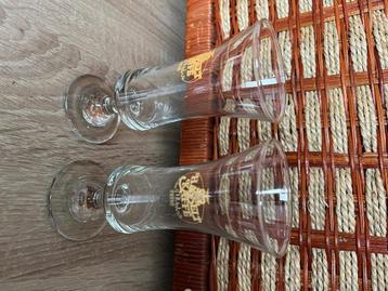 2 glazen Hasseltse koffie, Verzamelen, Glas en Drinkglazen, Ophalen, Gebruikt, Overige typen
