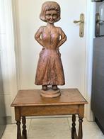 Statue, sculpture bergère  en chêne clair, Antiek en Kunst, Kunst | Beelden en Houtsnijwerken, Ophalen