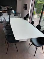 Design eettafel - wit - melkglas - 240 lang, Huis en Inrichting, Ophalen, Zo goed als nieuw