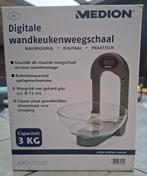 Digitale wandkeukenweegschaal, Minder dan 50 cm, Zwart, Nieuw, Ophalen of Verzenden