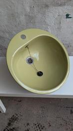Vintage lavabo groen, Huis en Inrichting, Badkamer | Badkamermeubels, Ophalen, Gebruikt