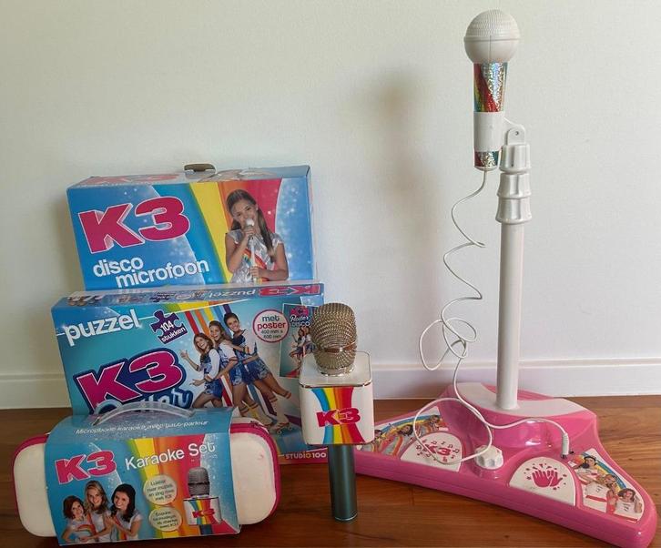 K3 karaokeset, Kinderen en Baby's, Speelgoed | Actiefiguren, Gebruikt, Ophalen